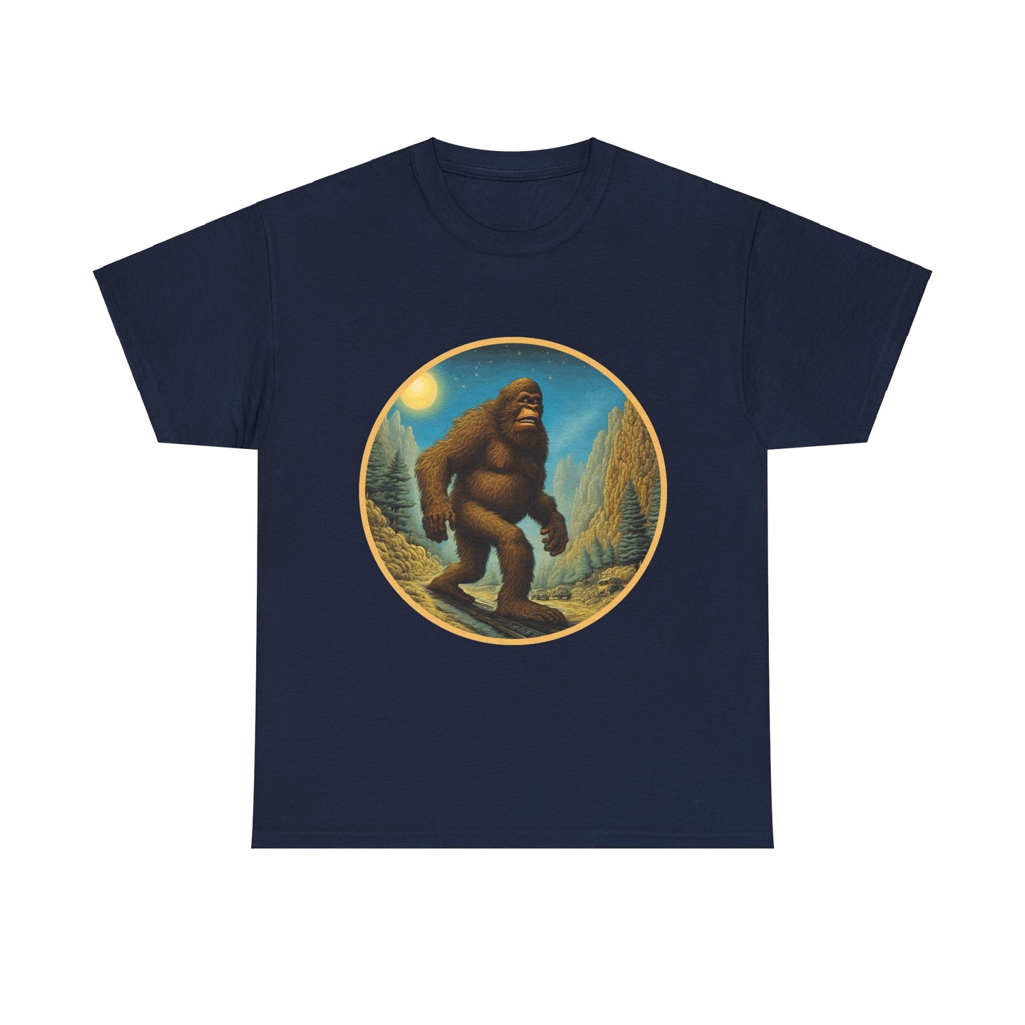 Bigfoot Gotta Roam - Unisex Heavy Cotton Tee