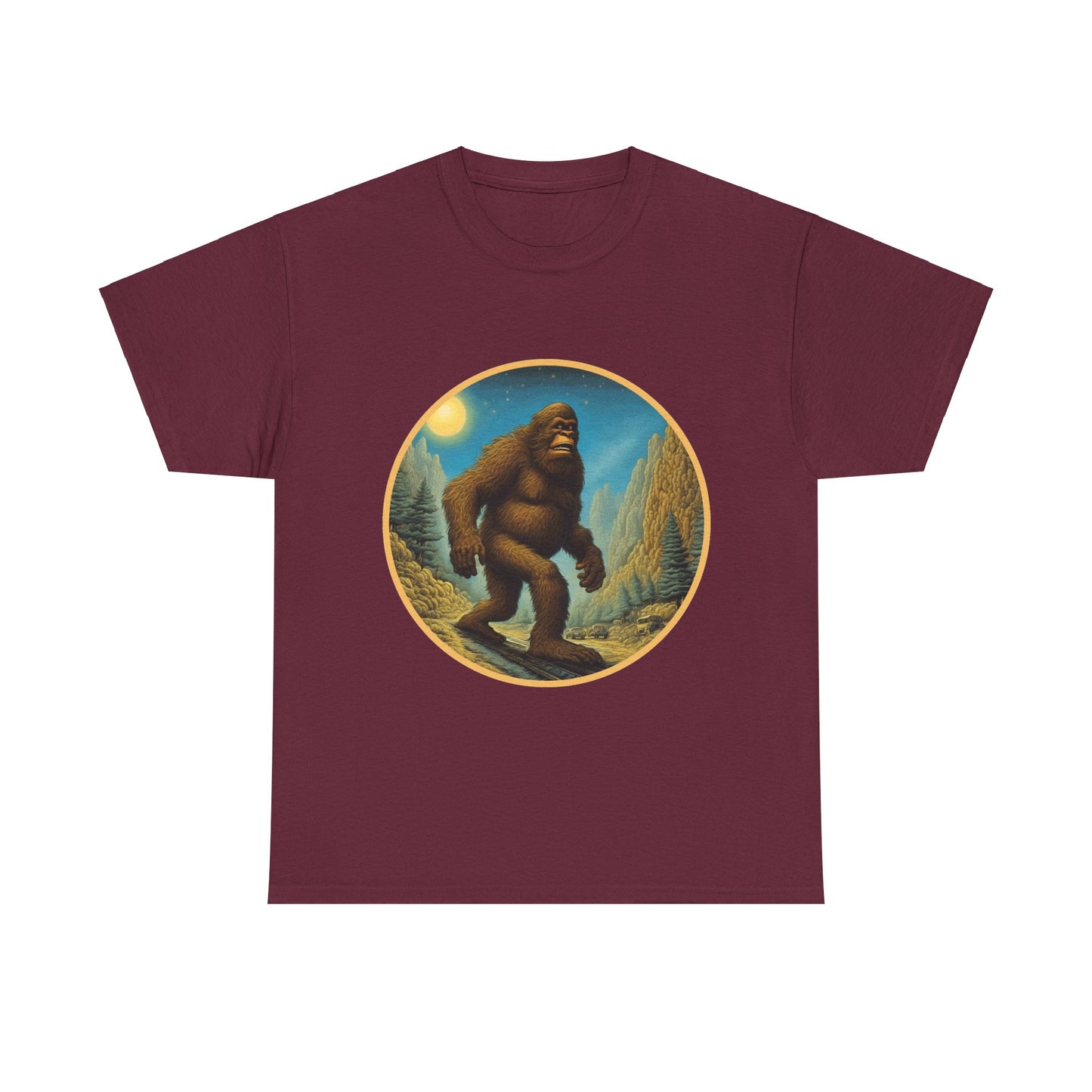 Bigfoot Gotta Roam - Unisex Heavy Cotton Tee