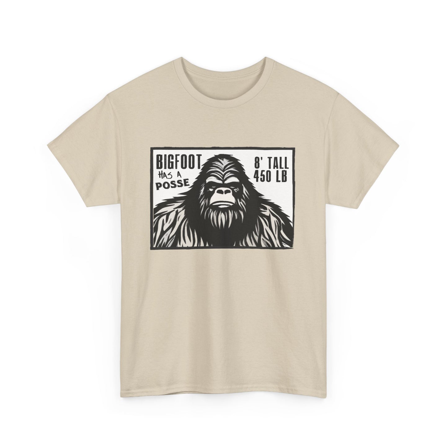 Bigfoot Has A Posse - Unisex Heavy Cotton Tee