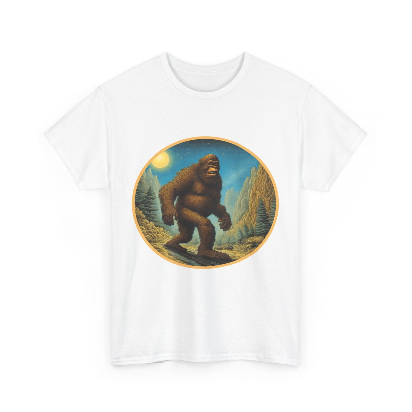 Bigfoot Gotta Roam - Unisex Heavy Cotton Tee