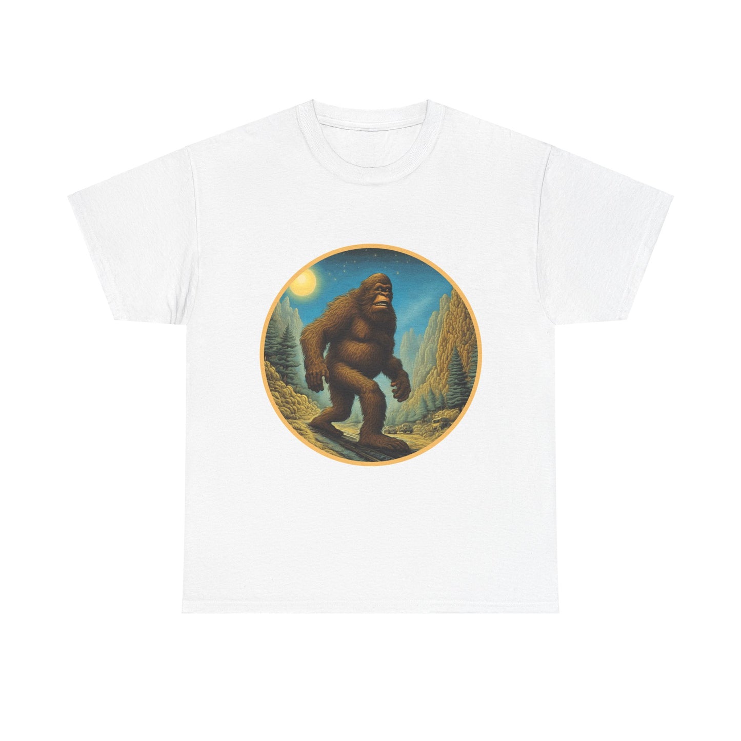 Bigfoot Gotta Roam - Unisex Heavy Cotton Tee