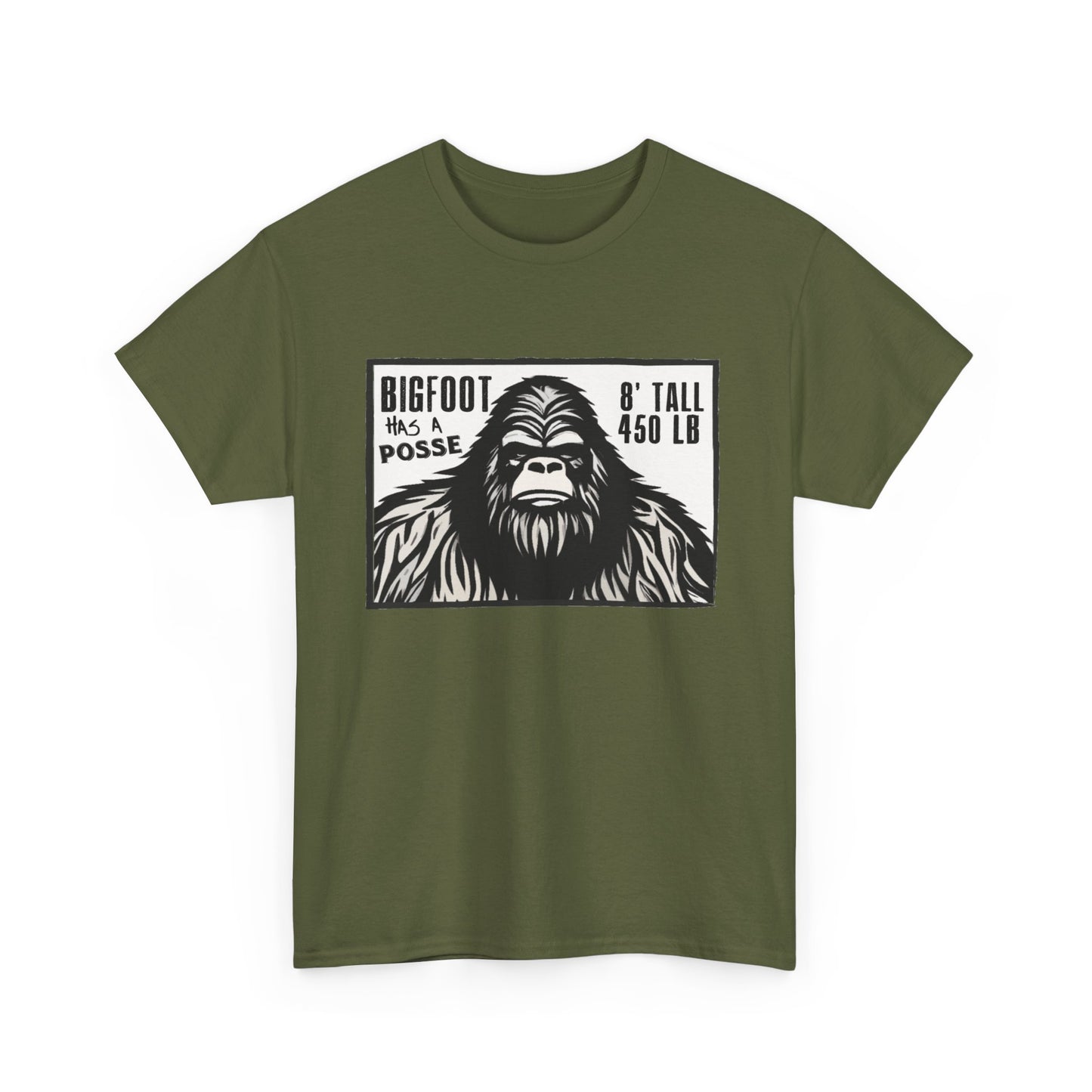 Bigfoot Has A Posse - Unisex Heavy Cotton Tee